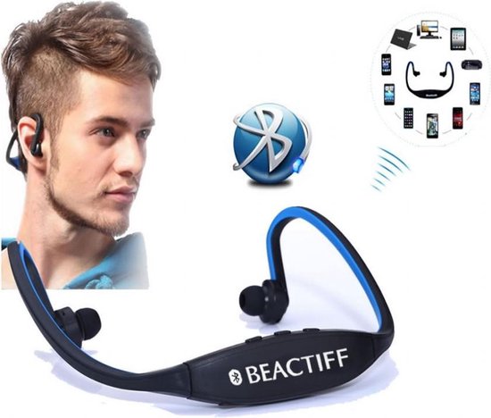 Bluetooth Sport In-ear koptelefoon / Kwaliteits-Headset, in stijl sporten en muziek luisteren. Oordopjes/Hoofdtelefoon/Oortjes/Oortelefoon/Draadloos/Wireless/Headphones