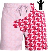 SEA'SONS - Zwembroek Jongens - Kleurveranderend - Sneldrogend - Roze - Maat 146