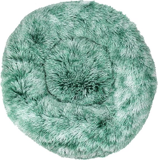 MAND! donut hondenmand/kattenmand 50 cm - Groen wit - hond kussen mand