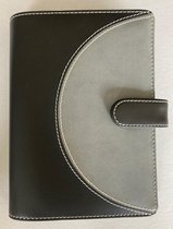 Ringband / organizer zwart / grijs kunstleer, passend voor Succes standard agenda 95x171 mm, 6 rings