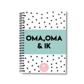 Oma, Oma&Ik - Invulboek voor oma's - 2 oma's - 2 oms's boek - roze gezinnen - regenbooggezin - Oma, Oma &Ik boek met Roze stip
