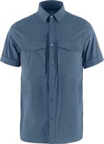 Fjallraven Abisko Trekking Shirt SS Men - Outdoorblouse - Heren - Blauw - Maat XXL