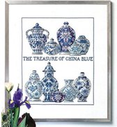 China blue aida borduurpakket permin of kopenhagen