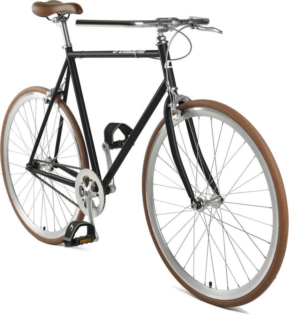 Cheetah Prey 1sp Black 54 fixed gear Single speed bike bol
