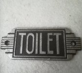 MadDeco - gietijzeren - toiletbordje - set - ladies - men - toilet - zilverkleurig