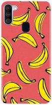 ADEL Siliconen Back Cover Softcase Hoesje Geschikt voor Samsung Galaxy A11/ M11 - Bananen Geel