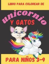 Libro para colorear de unicornio y gatos para ninos 3-9