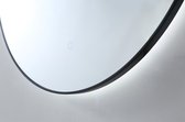 Ronde spiegel 80cm - mat zwart met LED verlichting (3 kleur instelbaar & dimbaar) incl. verwarming