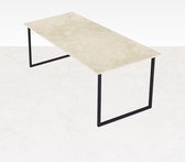 Marmeren Eettafel - Crema Marfil Beige (U-poot) - 220 x 90 cm  - Gepolijst