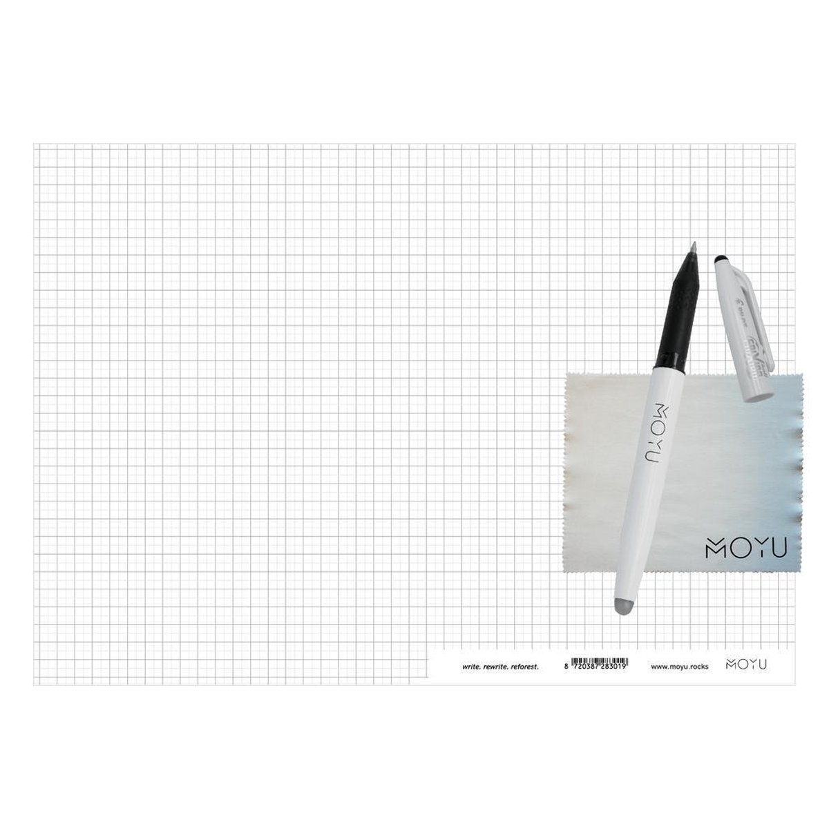 MOYU The Square Placemat A3 | Desk Planner | Uitwisbaar & Herschrijfbaar Steenpapier