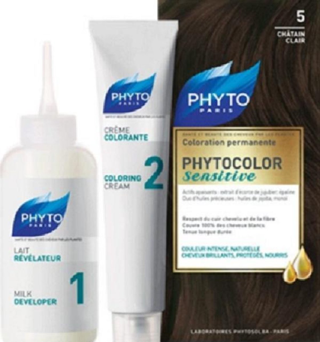Phyto Phytocolor Sensitive Haarkleuring 5 Licht Kastanjebruin - 1 pakket