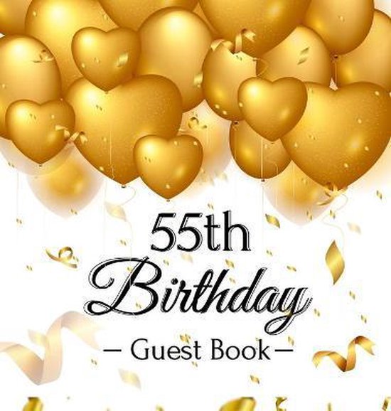 55th Birthday Guest Book - cover