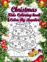 Christmas Kids Coloring Book & Kids Color By Numbers