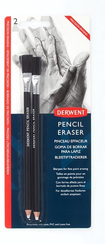 Derwent gum potloden met borstel set van 2 - Derwent