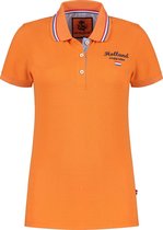 Polo - Hup Holland Hup - Korte Mouw - Dames - Formule 1 - EK/ WK - Koningsdag - Oranje - Maat L