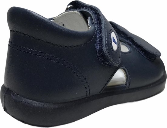 Falcotto velcro effen lederen sandalen New River Navy mt 19