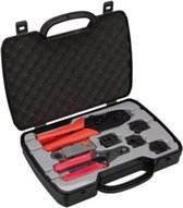 Toolland Complete kit met coax krimptang en accessoires, voor perfecte coaxverbindingen
