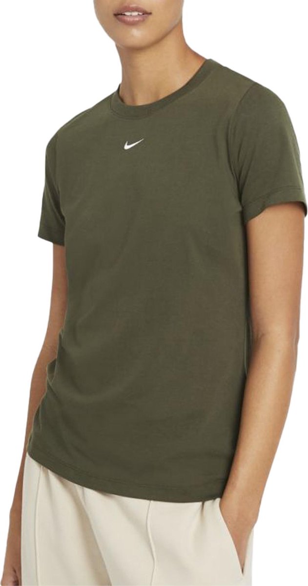 Nike Nike Sportswear Essential Sportshirt – Vrouwen Donkergroen
