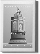 Walljar - Baroniemonument - Muurdecoratie - Poster met lijst