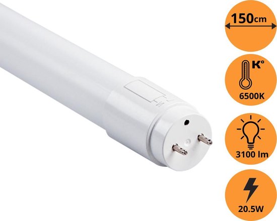Proventa Longlife LED TL buis 150 cm incl. starter - Koud wit 6500 K - T8  G13 - 1 x... | bol.com