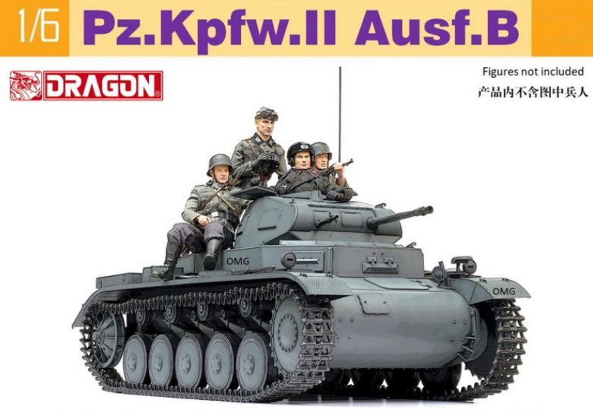 Dragon - Pz. Kpfw II Ausf. B. 1/6 (Dragon 75025) - modelbouwsets, Modelbouwpakket 1/6