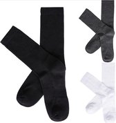 Joyful Socks Sportsokken Unisex, multipack 10 paar, 3 kleuren, 4 x zwart, 3 x grey melange, 3 x wit, maat 39 - 42. NU MET HOGE KORTING!!