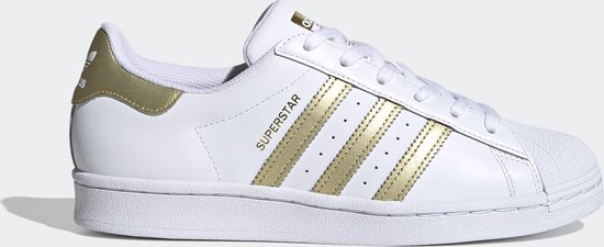 adidas Superstar W Dames Sneakers - Ftwr White/Gold Met./Ftwr White - Maat  36 | bol.com