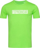 FitProWear Heren Slim-Fit T-Shirt Block - Lichtgroen - Maat L - Casual T-Shirt - Sportshirt - Slim Fit Casual Shirt - Strak shirt - Slim-Fit T-Shirt - Groen Shirt
