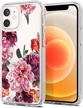 Spigen - Apple iPhone 12 Mini - Cyrill Cecile Hoesje - Rose Floral