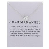 Kasey Guardian Angel Ketting - Vleugels aan hanger ketting  - Zilverkleurig