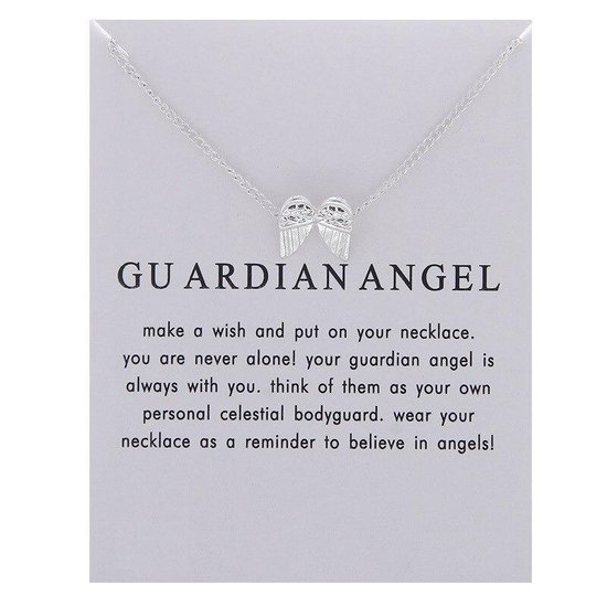Kasey Guardian Angel Ketting - Vleugels aan hanger ketting  - Zilverkleurig