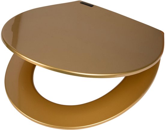 SpoilD - Gouden Toiletbril /goud kleur - O Shape - Soft Close WC bril - 1-  Click... | bol.com