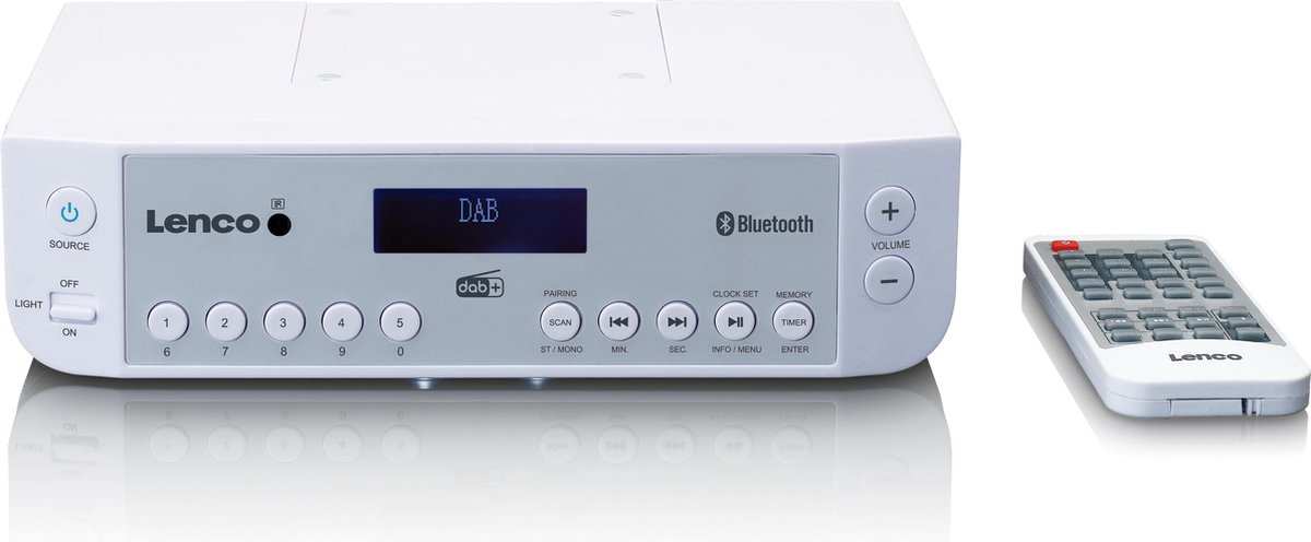 Lenco KCR-200WH - Keukenradio met Bluetooth® en DAB+ - Wit