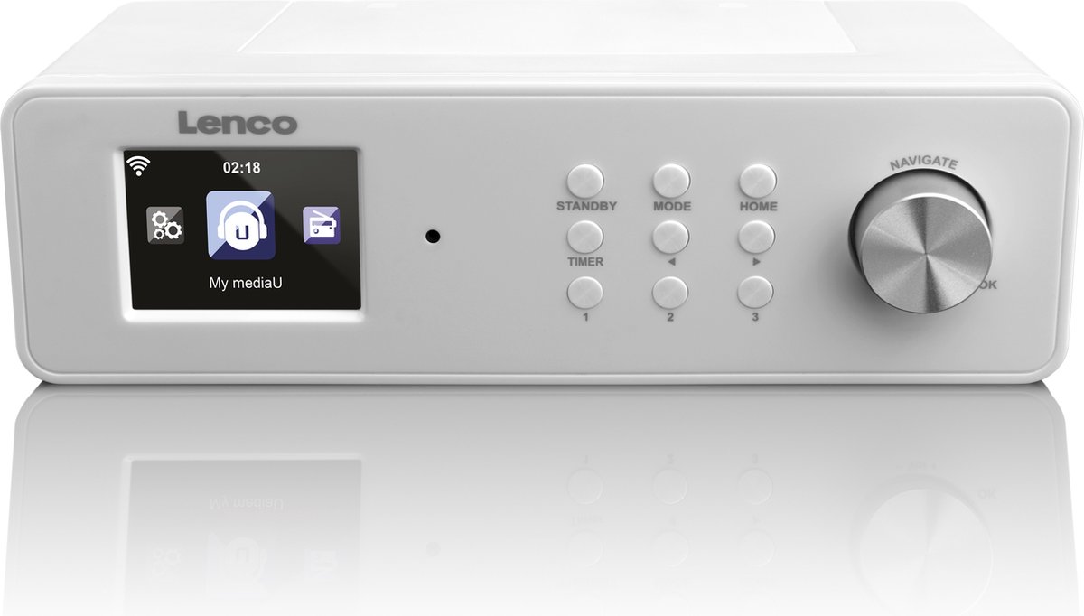 Lenco KCR-2014 - Keukenradio met wifi en weersverwachting - Wit