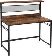 Maison’s Bureau – Bureautafel – Zwart/Bruin – Industrieel – Laptop tafel – 120x60x125,5