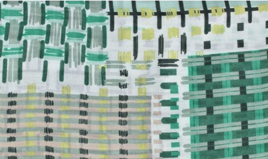 Foulard -vert-matières naturelles -écharpe printanière