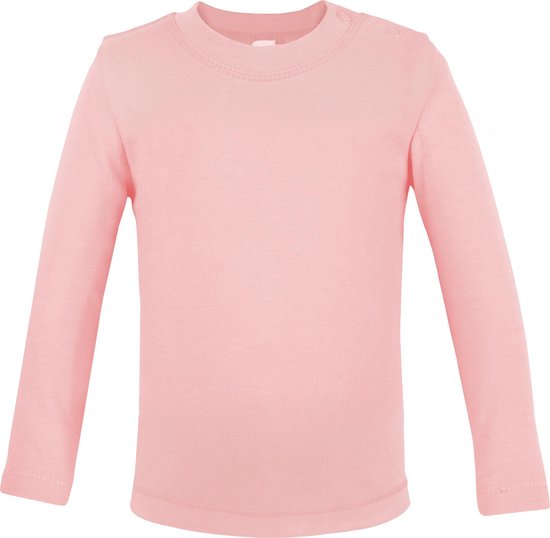 Link Kids Wear baby T-shirt met lange mouw - Baby roze - Maat 74/80