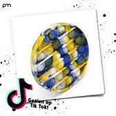 Pop it - Pop it Blauw-Wit-Geel - Pop it tie dye - Fidget pop it - POP IT! - Fidget