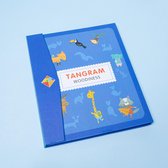 Tangram Puzzel Magnetisch voor Peuters en Kleuters - Educatief - Puzzelboek - Magneetboek - Houten Vormenpuzzel - 96 Puzzels - Blauw