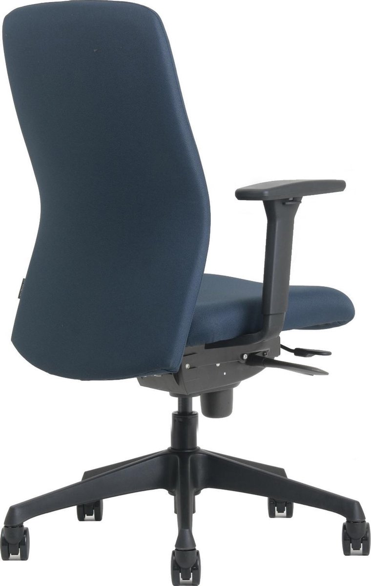 OrangeLabel Chair VIG.001 Blue met verstelbare armleggers. Voldoet aan NEN EN 1335