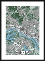 Arnhem - stadskaart | Inclusief strakke moderne lijst| stadsplattegrond | poster van de stad| 40x30cm