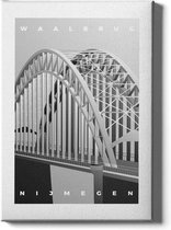 Walljar - Waalbrug - Muurdecoratie - Poster met lijst