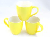 G. Wurm, Grote koffie mok, Jumbo geel, 450 ml, 3 stuks