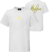 Malelions Junior Double Signature T-Shirt - White/Yellow