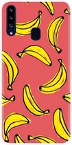 ADEL Siliconen Back Cover Softcase Hoesje Geschikt voor Samsung Galaxy A20s - Bananen Geel