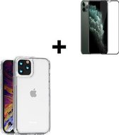 iPhone 12 / 12 Pro Hoesje - Transparant - iPhone 12 / 12 Pro Screenprotector - iPhone 12 / 12 Pro Hoesje Hard Case + Full Tempered Glass