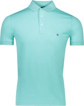 Tommy Hilfiger Polo Blauw  - Maat M - Heren - Lente/Zomer Collectie - Katoen;Elastaan