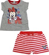 Disney Minnie Mouse set - broekje + shirt - LOVE - rood/grijs - maat 86 (24 maanden)