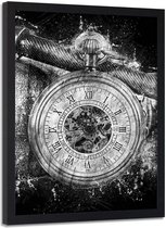 Foto in frame , Zakhorloge ​, 70x100cm , Zwart wit  , Premium print