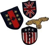 Pin Leuke stoere strijkemblemen set ‘(4)’ - stof accessoire en applicatie